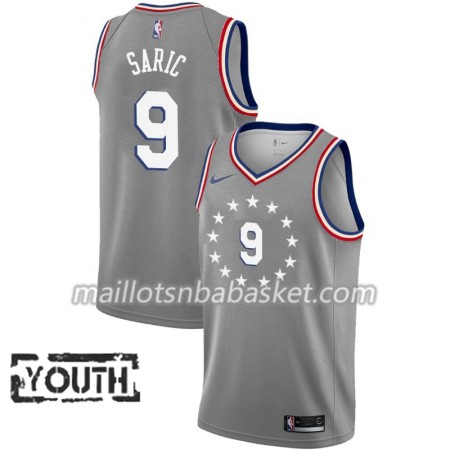 Maillot Enfant Philadelphia 76ers Dario Saric 9 2018-19 Nike City Edition Gris Swingman